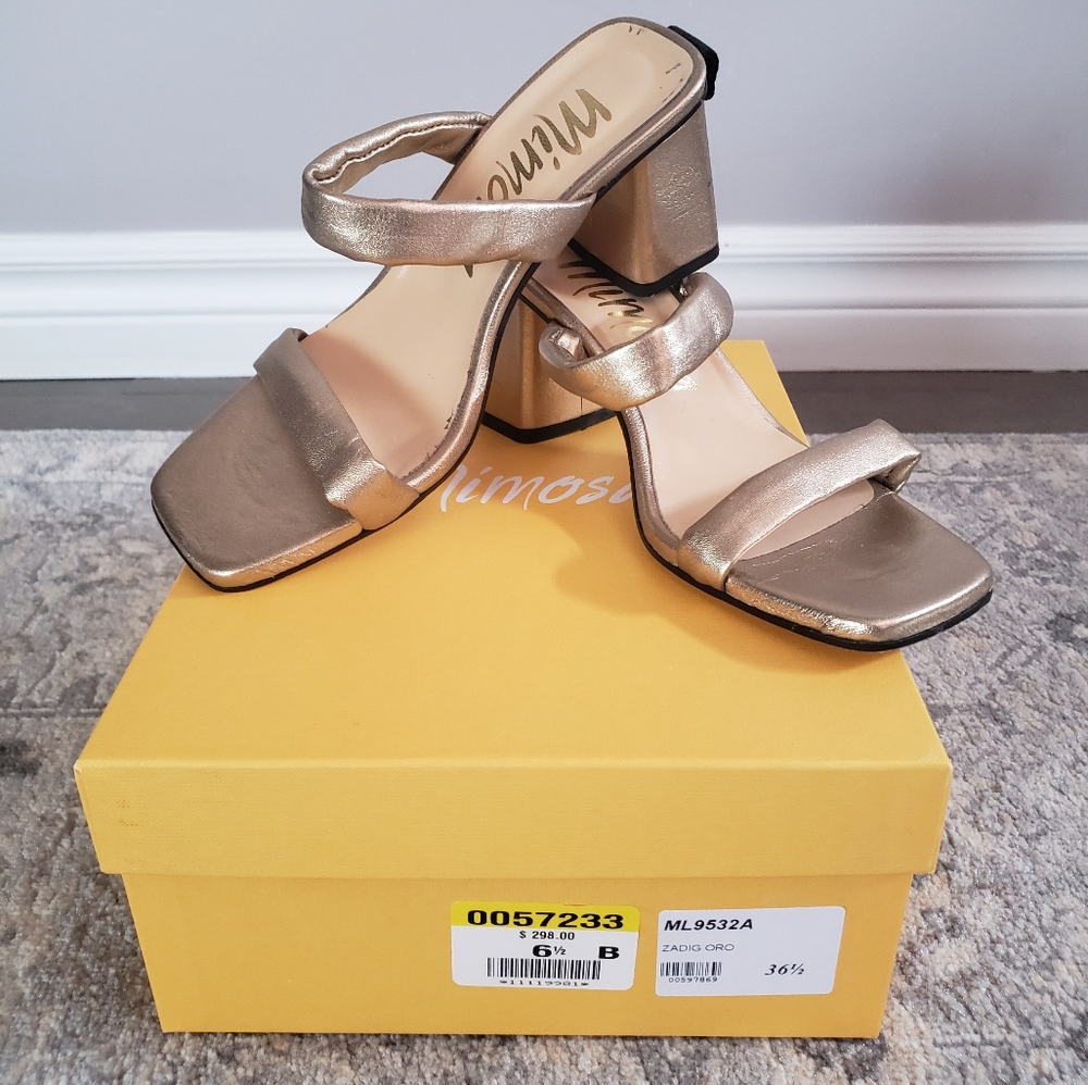 Mimosa Zadig gold sandals 36.5
